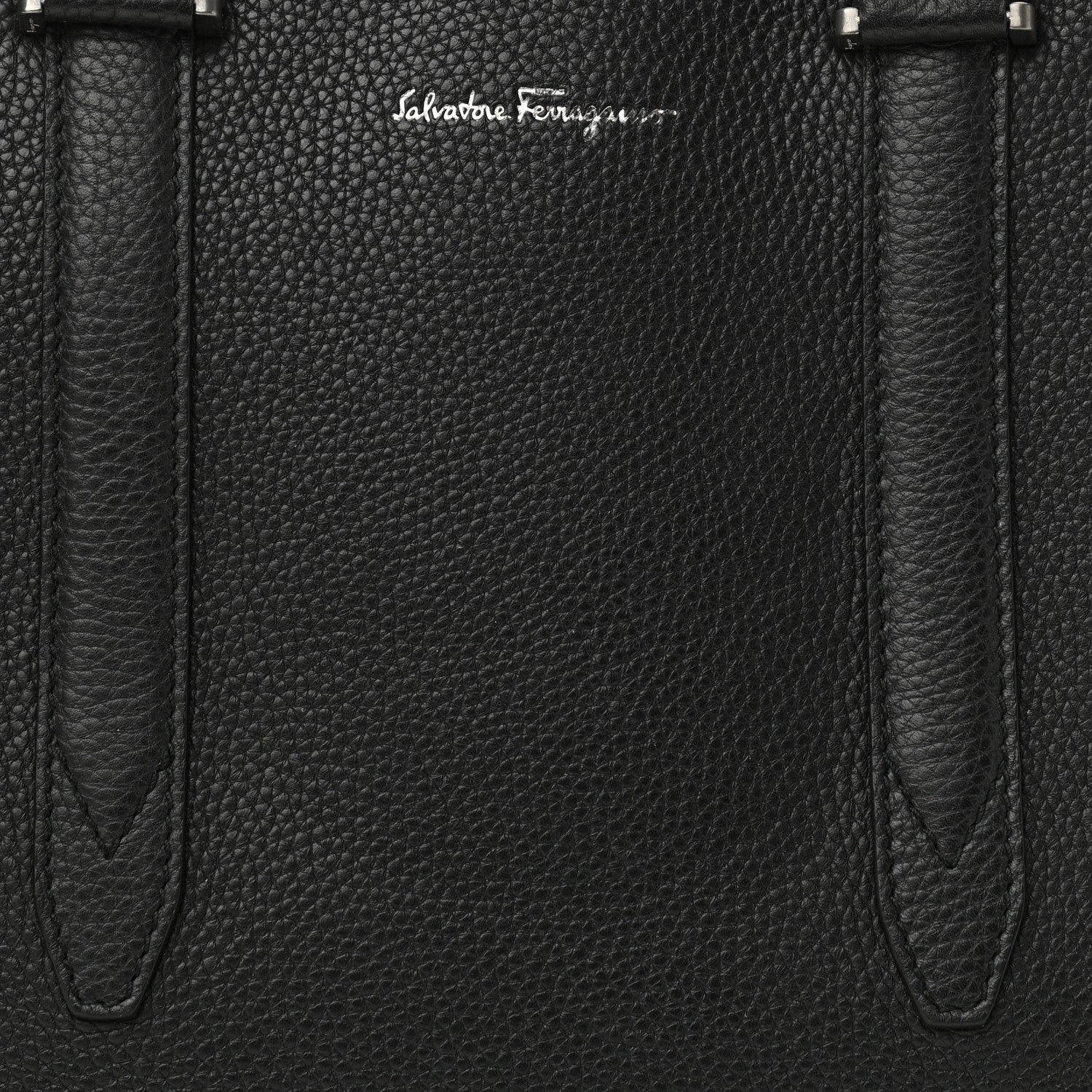 Salvatore Ferragamo Calfskin Firenze Briefcase Black 8 of 10