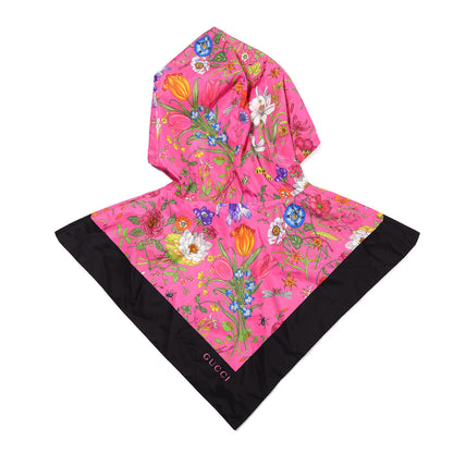 Gucci Silk Nylon Flora Rain Hood Pink 3 of 5