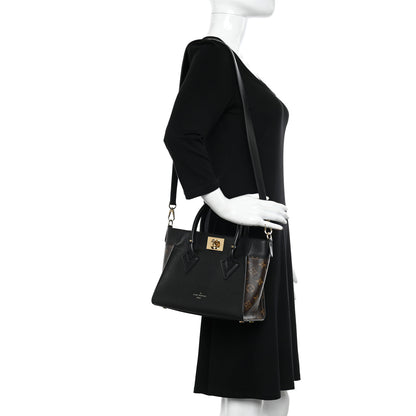 Louis Vuitton Calfskin Monogram On My Side PM Black 2 of 9