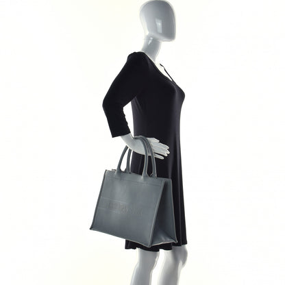 Christian Dior Calfskin Embossed Medium Book Tote Grey 2 of 20