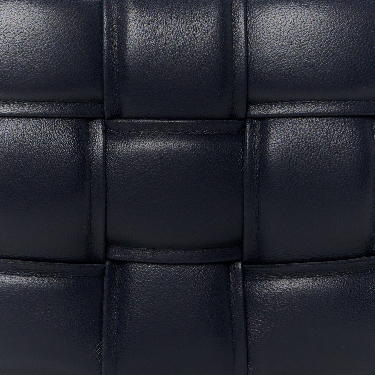 Nappa Maxi Intreccio Small Padded Cassette Crossbody Bag Deep Blue