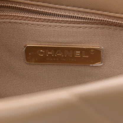 Chanel Lambskin Quilted Medium Chanel 19 Flap Dark Beige 6 of 10