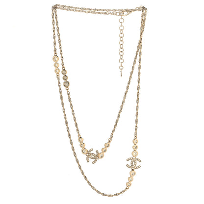 Chanel Crystal CC Twist Long Necklace Gold 3 of 4
