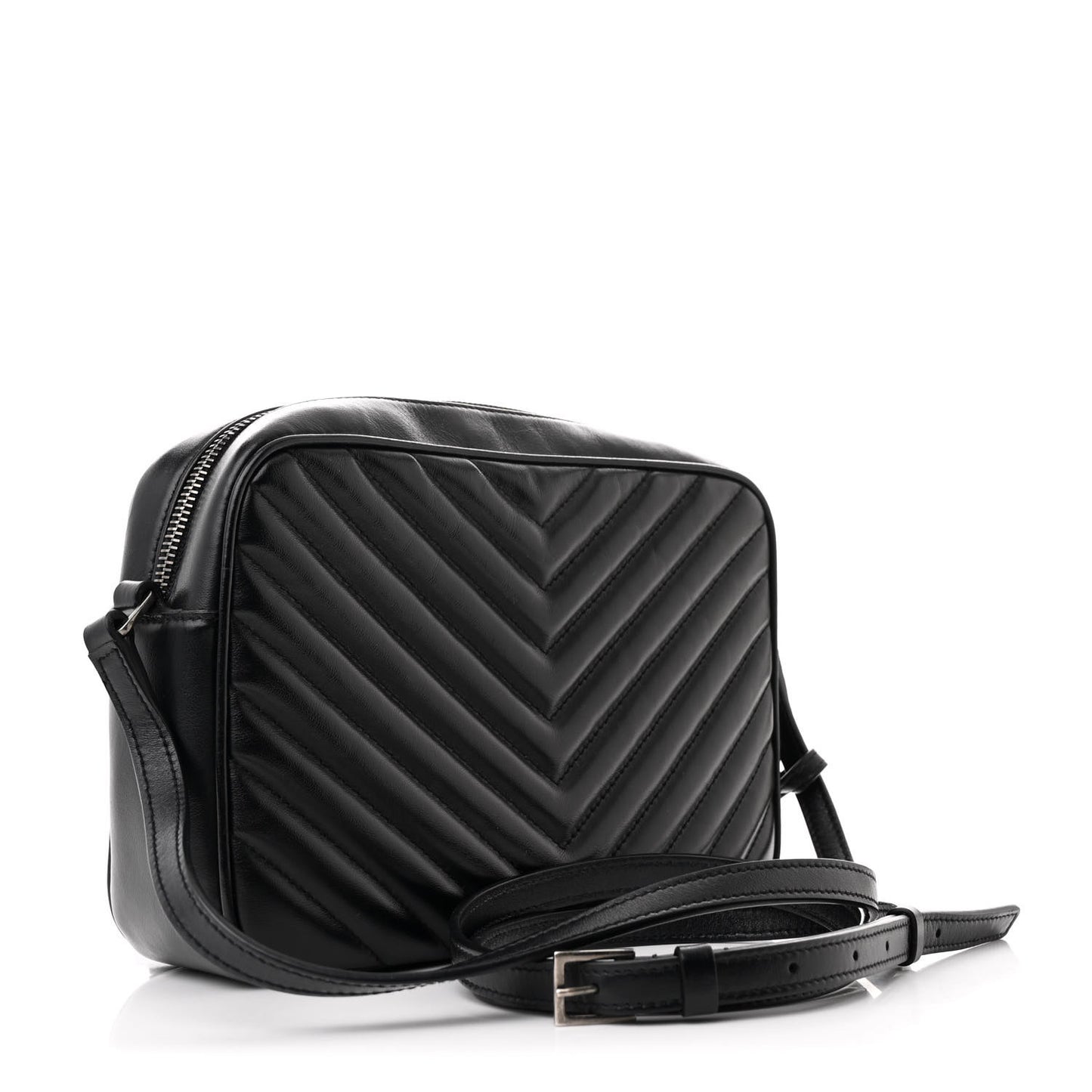 Calfskin Matelasse Monogram Lou Camera Bag Black