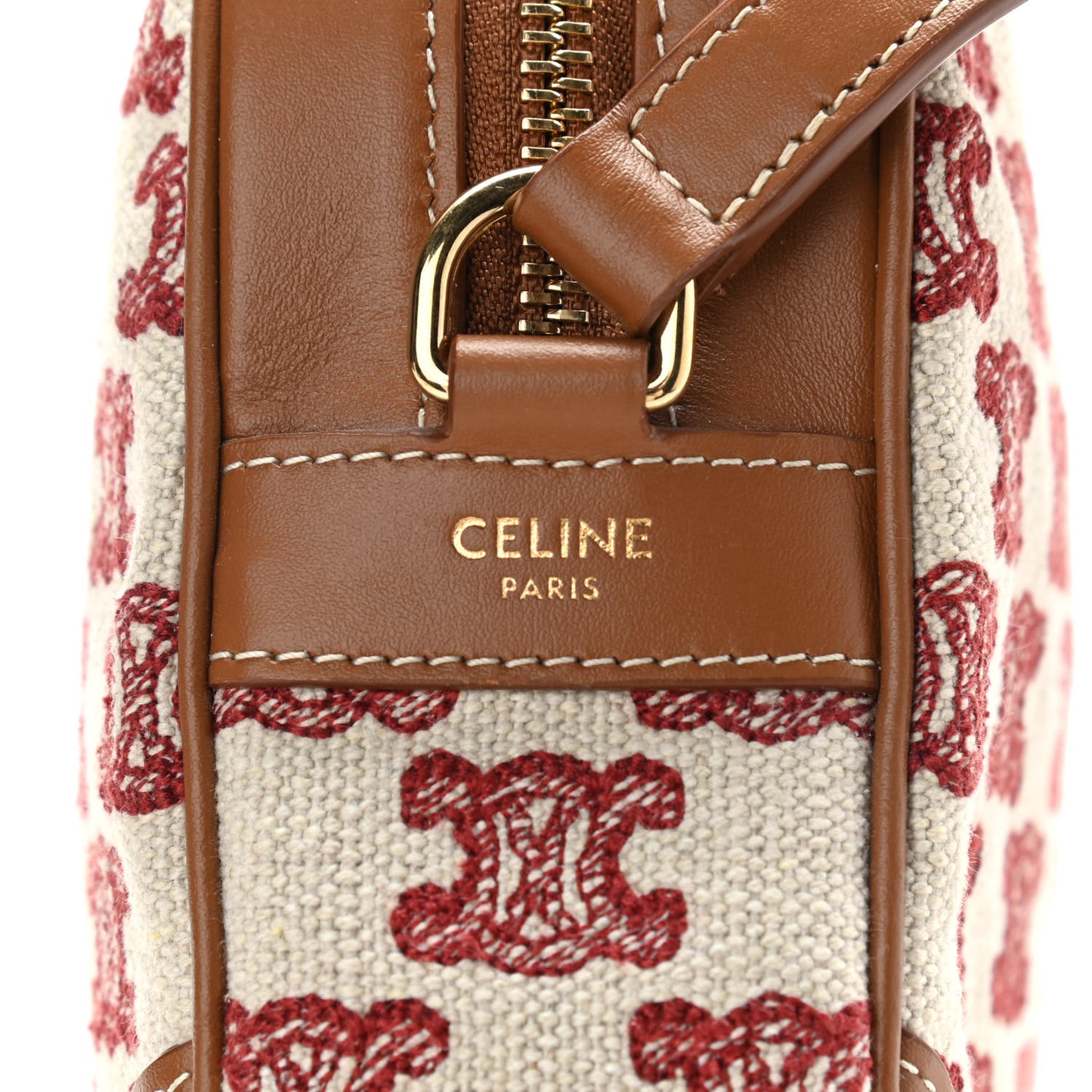 Triomphe Canvas Small Camera Bag Fox Red