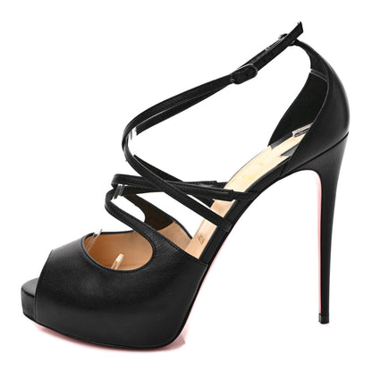 Christian Louboutin Nappa Holly Alta 120 Pumps 38 Black 1 of 8