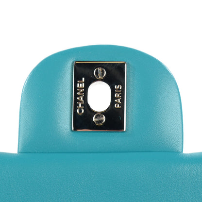 Chanel Patent Quilted Mini Rectangular Flap Turquoise 8 of 8