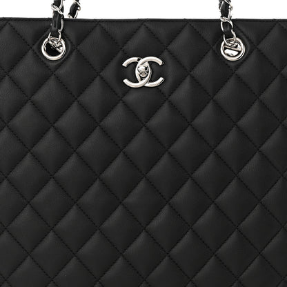 Chanel Calfskin Quilted Large Classic Shopping Tote Black 8 of 10