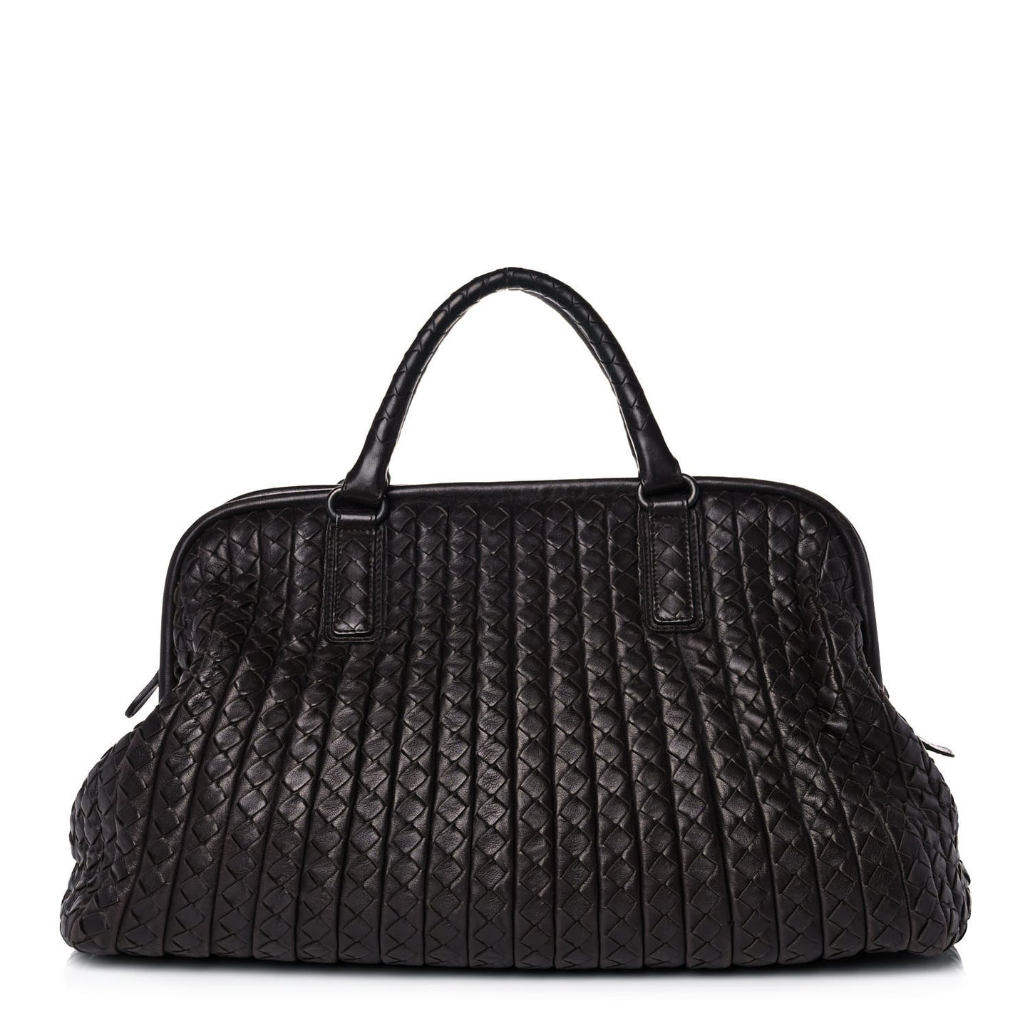 Nappa Intrecciato Frame Tote Ebano