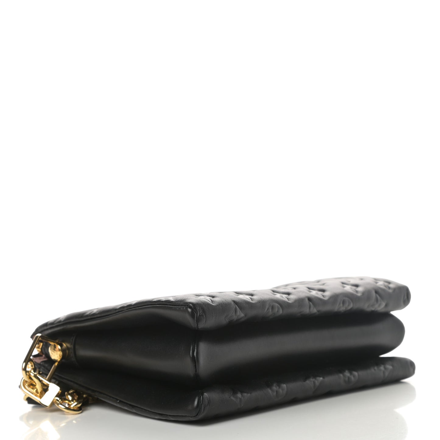 Lambskin Embossed Monogram Coussin PM Black