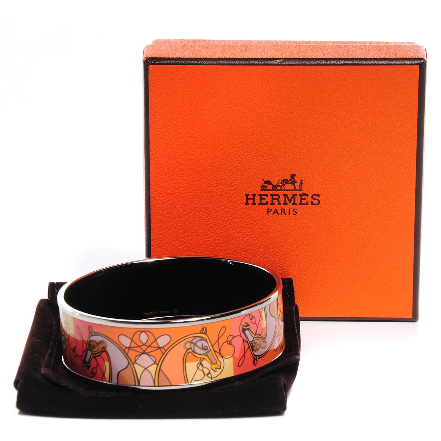 Enamel Printed Wide Coup De Fouet Bracelet 70