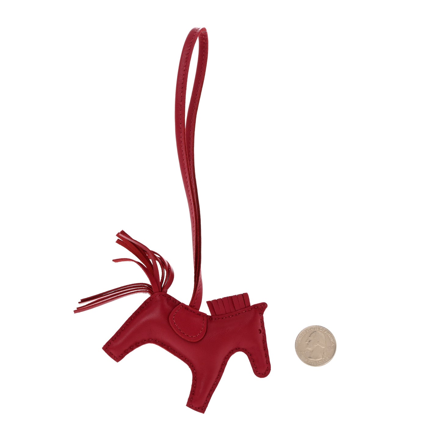 Milo Lambskin Grigri Rodeo Horse Bag Charm PM Rubis
