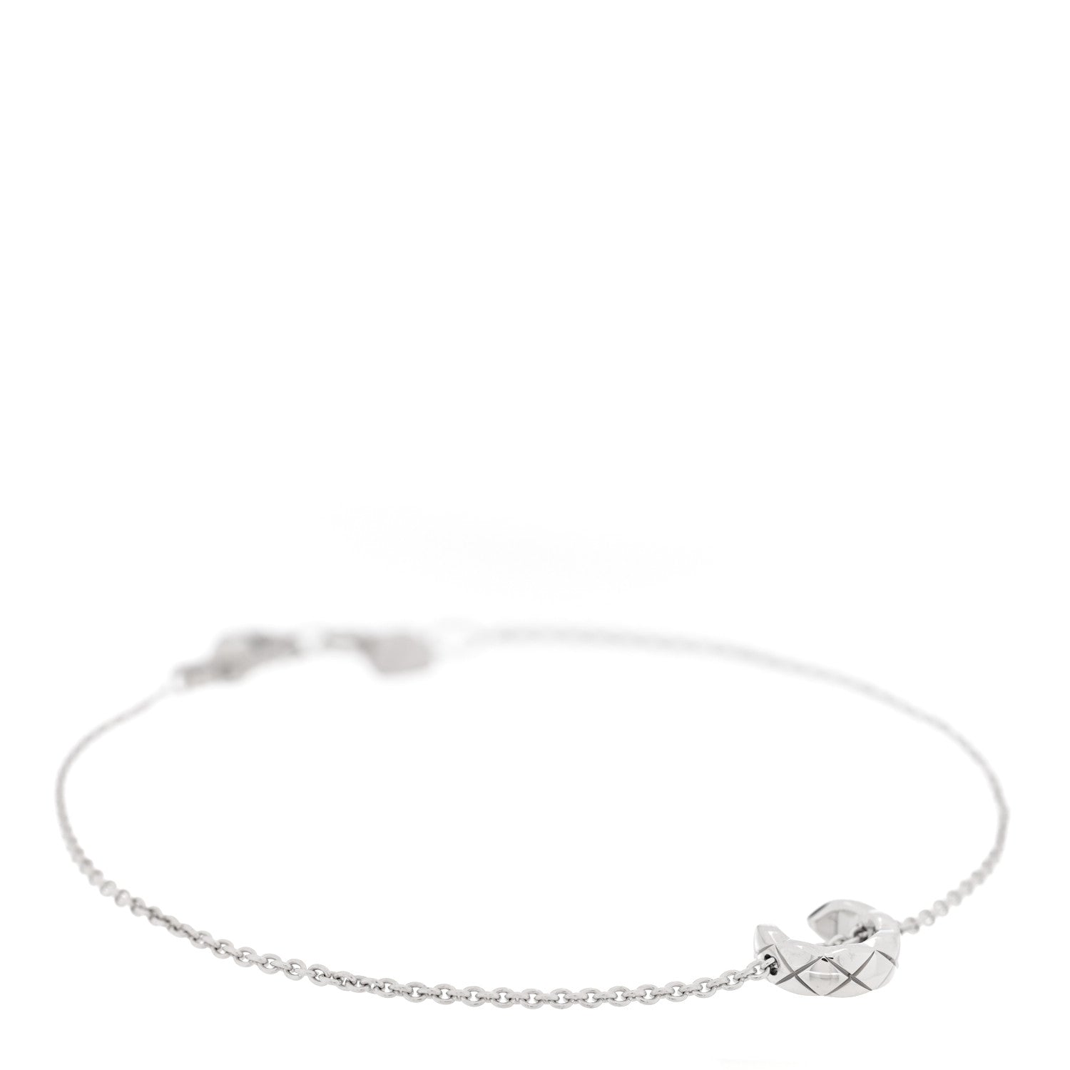 Chanel 18K White Gold Coco Crush Station Bracelet 1 of 4