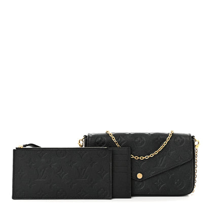 Louis Vuitton Empreinte Pochette Felicie Chain Wallet Black 1 of 14