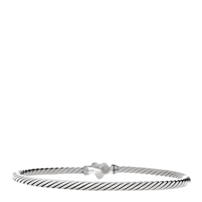 David Yurman Sterling Silver 18K Yellow Gold 3mm Cable Collectibles Heart Bracelet 2 of 4