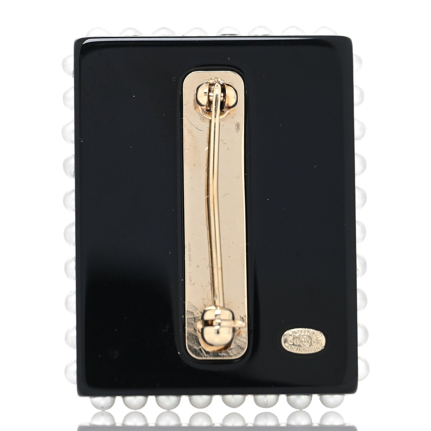 Resin Glitter CC Sailor Brooch Black Multicolor