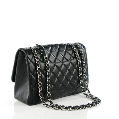 Chanel Lambskin Quilted Jumbo Single Flap Black 5 of 9