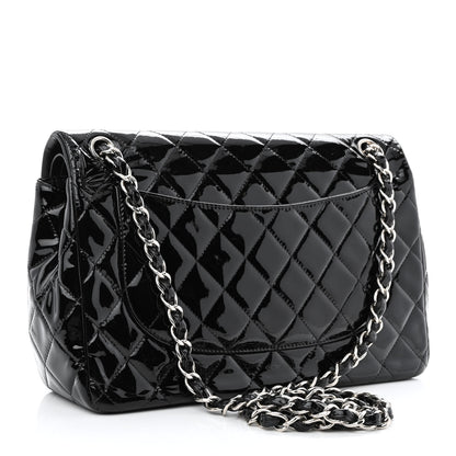 Chanel Patent Quilted Jumbo Double Flap Black 3 of 14