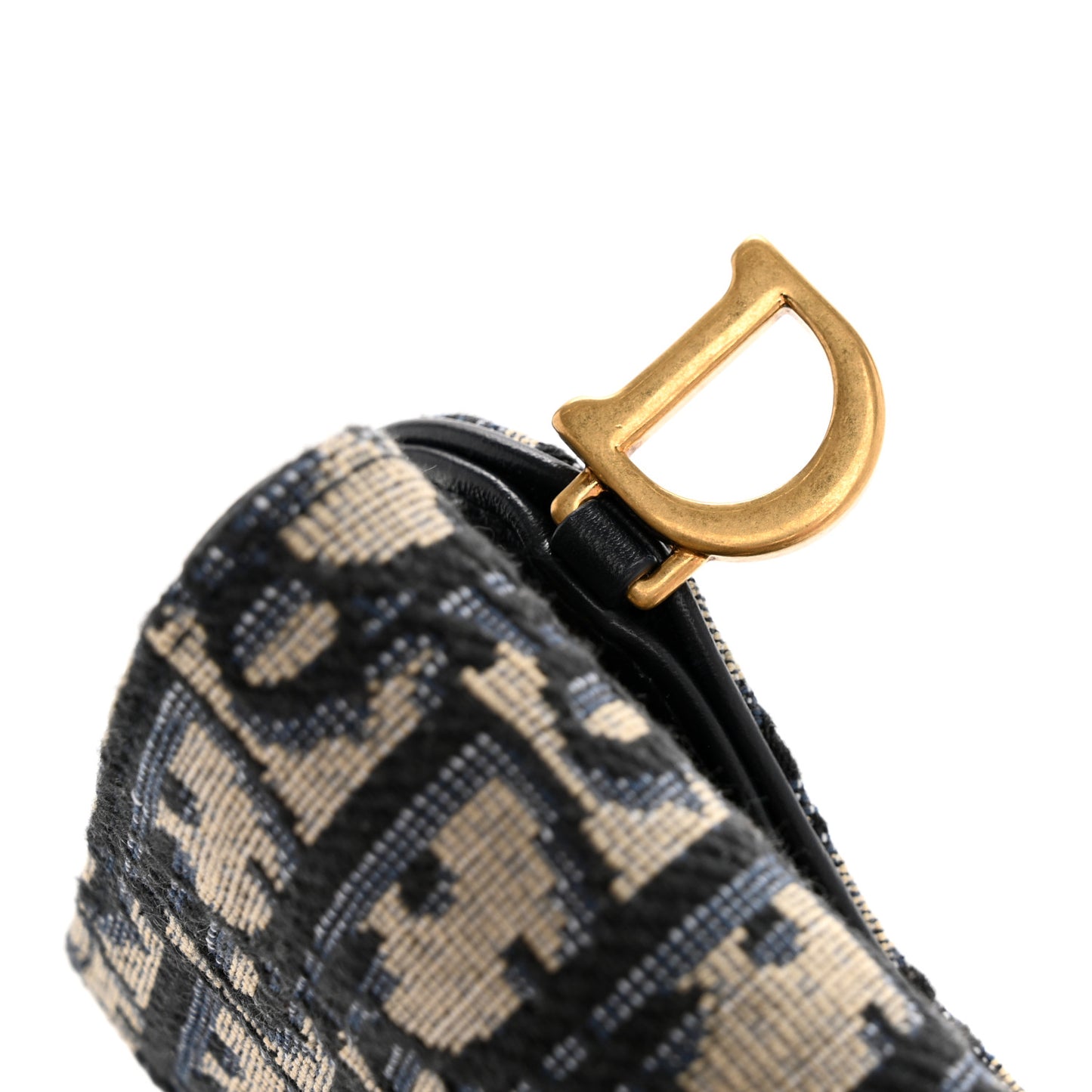 Oblique Saddle Lotus Wallet Blue