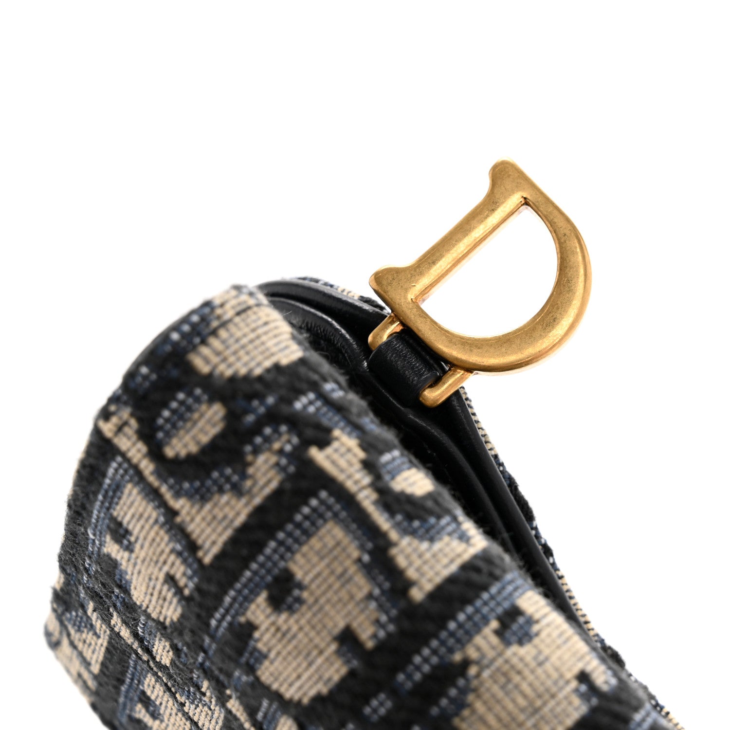 Christian Dior Oblique Saddle Lotus Wallet Blue 9 of 9
