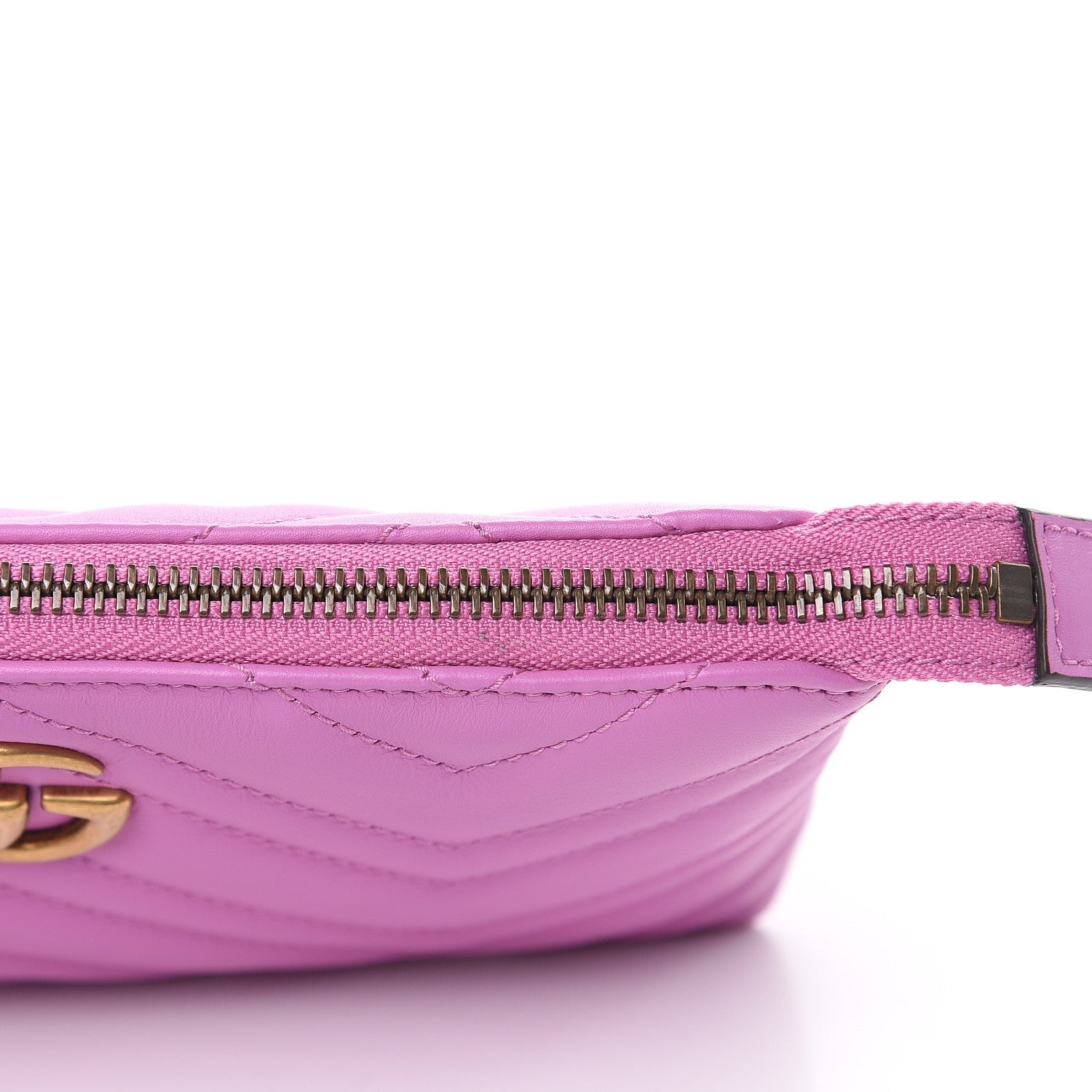 Gucci Calfskin Matelasse Mini GG Marmont Chain Bag Candy Mousse 10 of 11