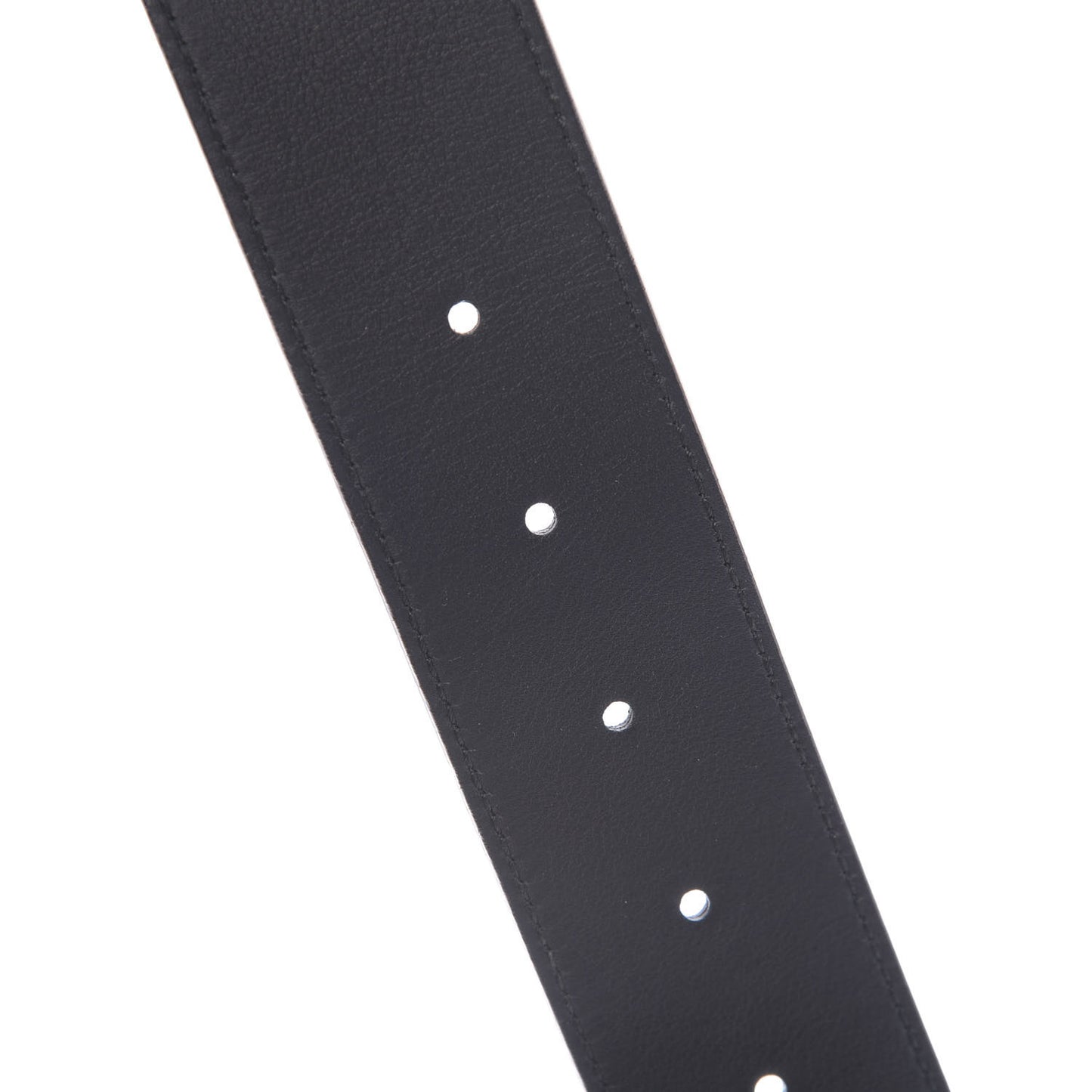 GG Supreme Monogram Selleria Calfskin Interlocking G 40mm Belt 90 36 Black Grey