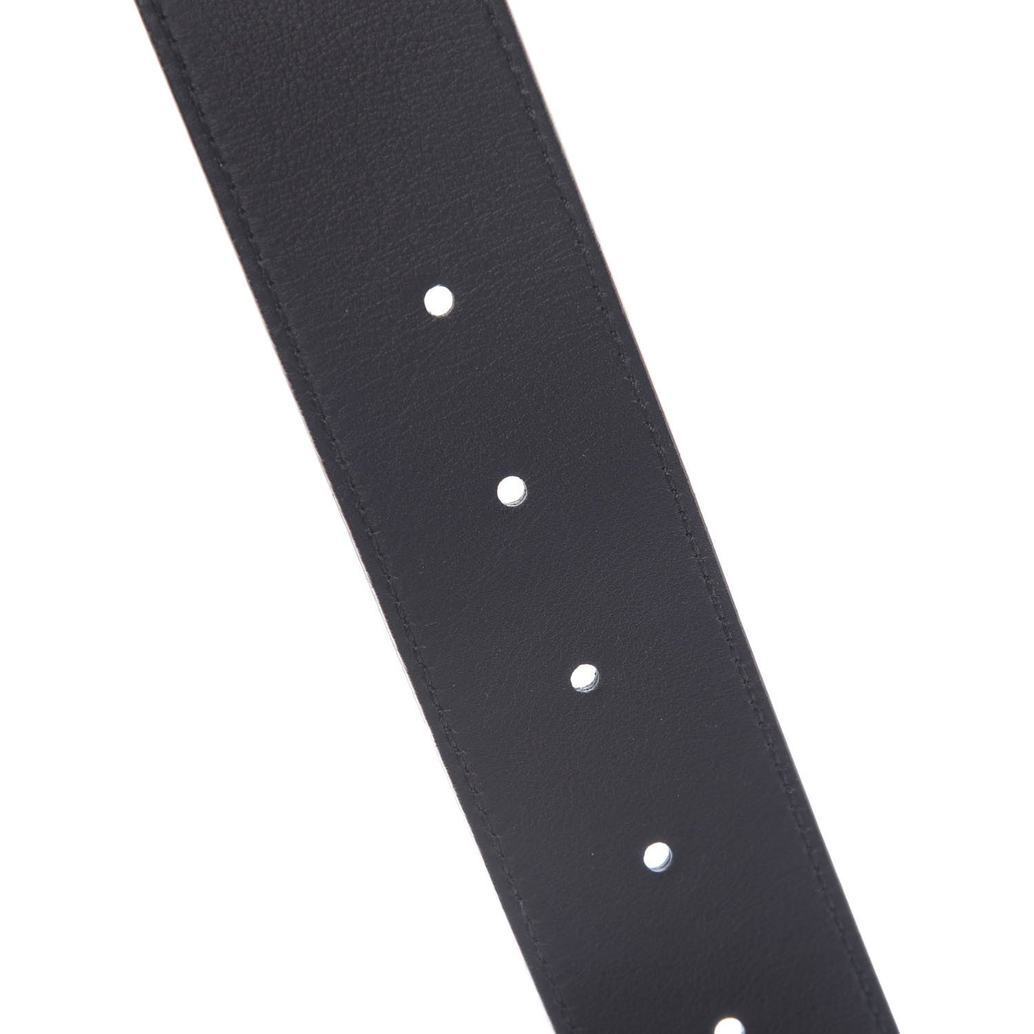 Gucci GG Supreme Monogram Selleria Calfskin Interlocking G 40mm Belt 90 36 Black Grey 5 of 6