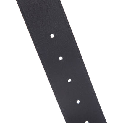 Gucci GG Supreme Monogram Selleria Calfskin Interlocking G 40mm Belt 90 36 Black Grey 5 of 6