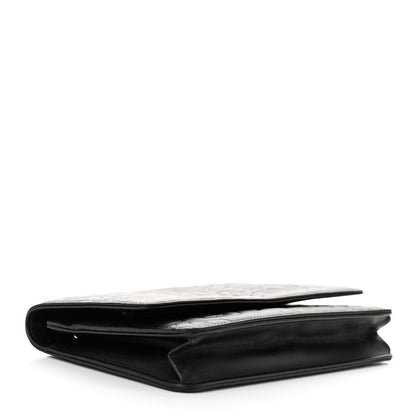 Chanel Lambskin Camellia Embossed Wallet On Chain WOC Black 4 of 11