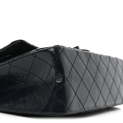 Chanel Glazed Calfskin Quilted 2.55 Reissue 225 Flap Dark Navy Blue 9 of 11