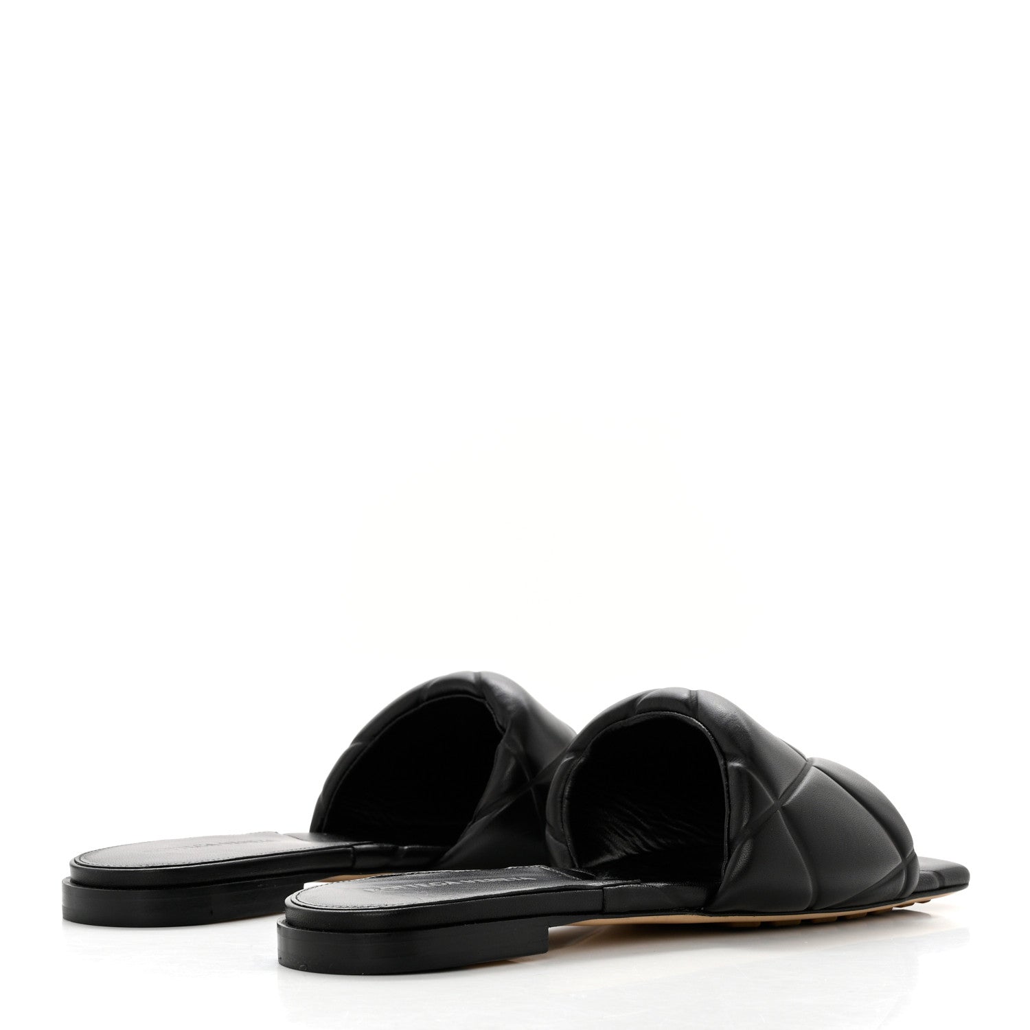 Bottega Veneta Nappa Quilted Rubber Lido Flat Sandals 38 Black 4 of 7