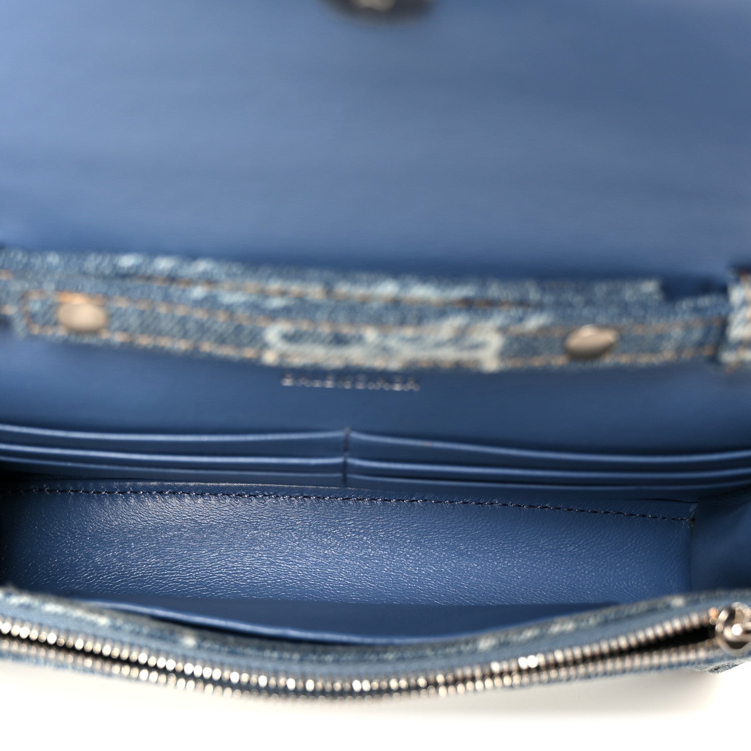 Balenciaga Denim BB Monogram Hourglass Chain Bag Blue 5 of 11