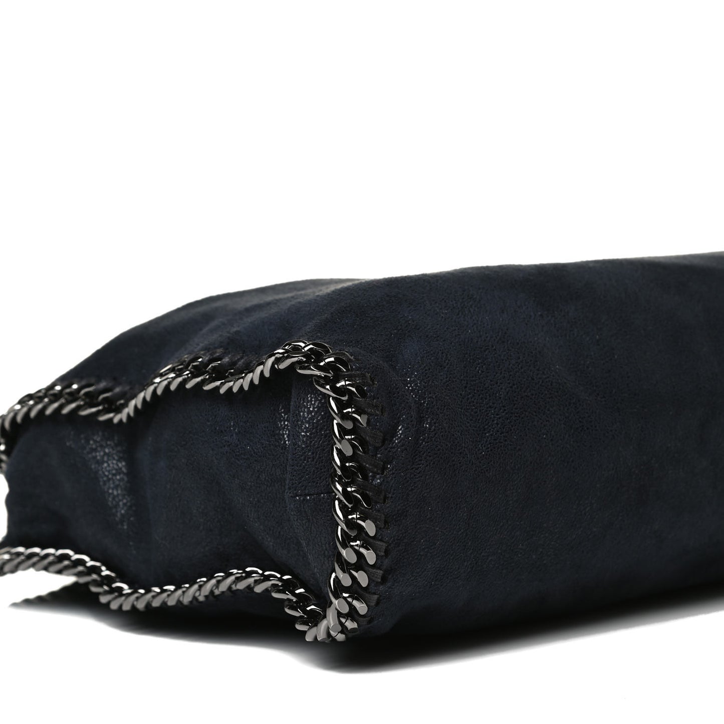Metallic Shaggy Deer Small Falabella Tote Navy