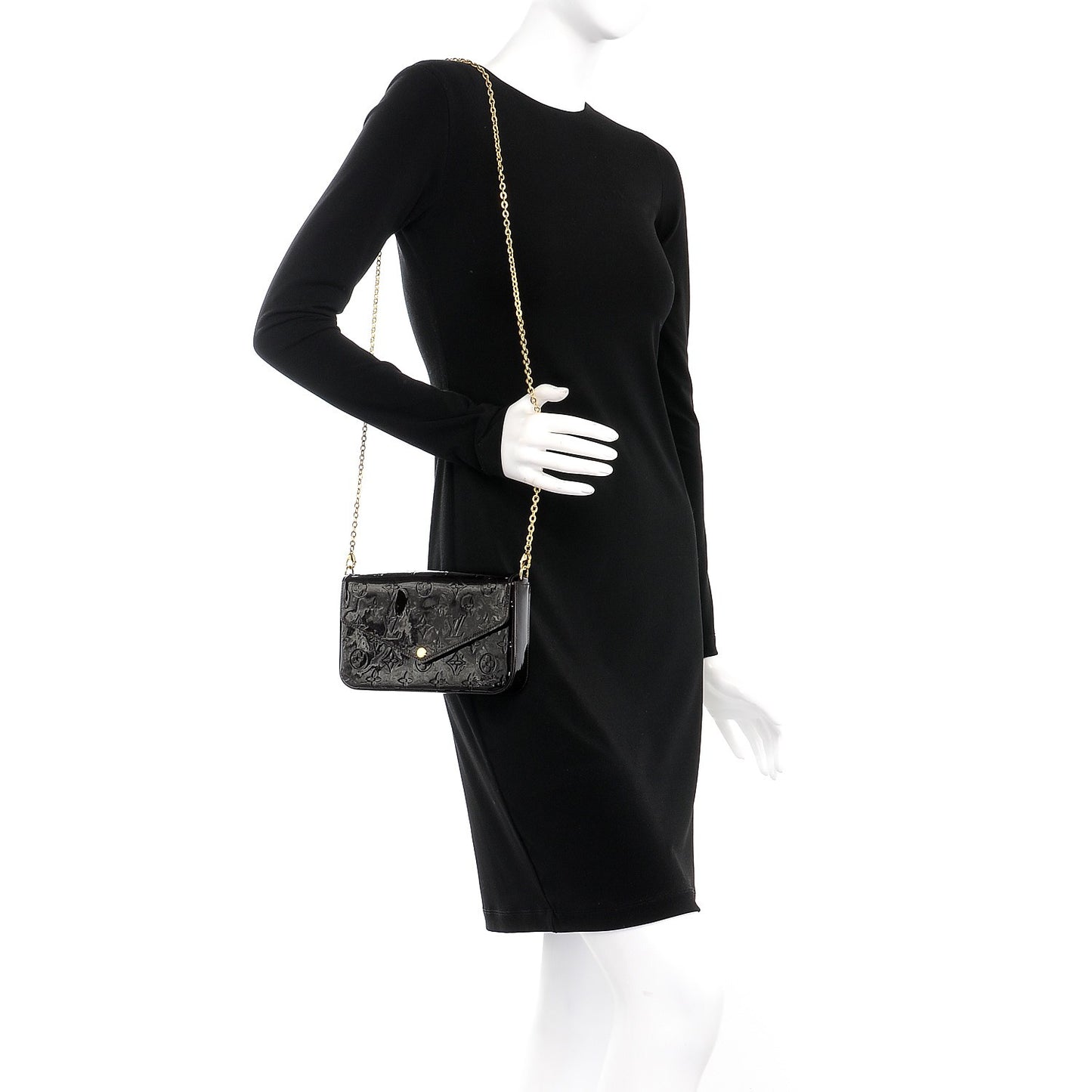 Vernis Pochette Felicie Chain Wallet Amarante