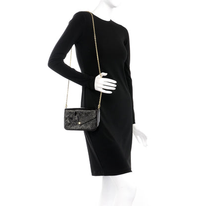 Louis Vuitton Vernis Pochette Felicie Chain Wallet Amarante 2 of 8