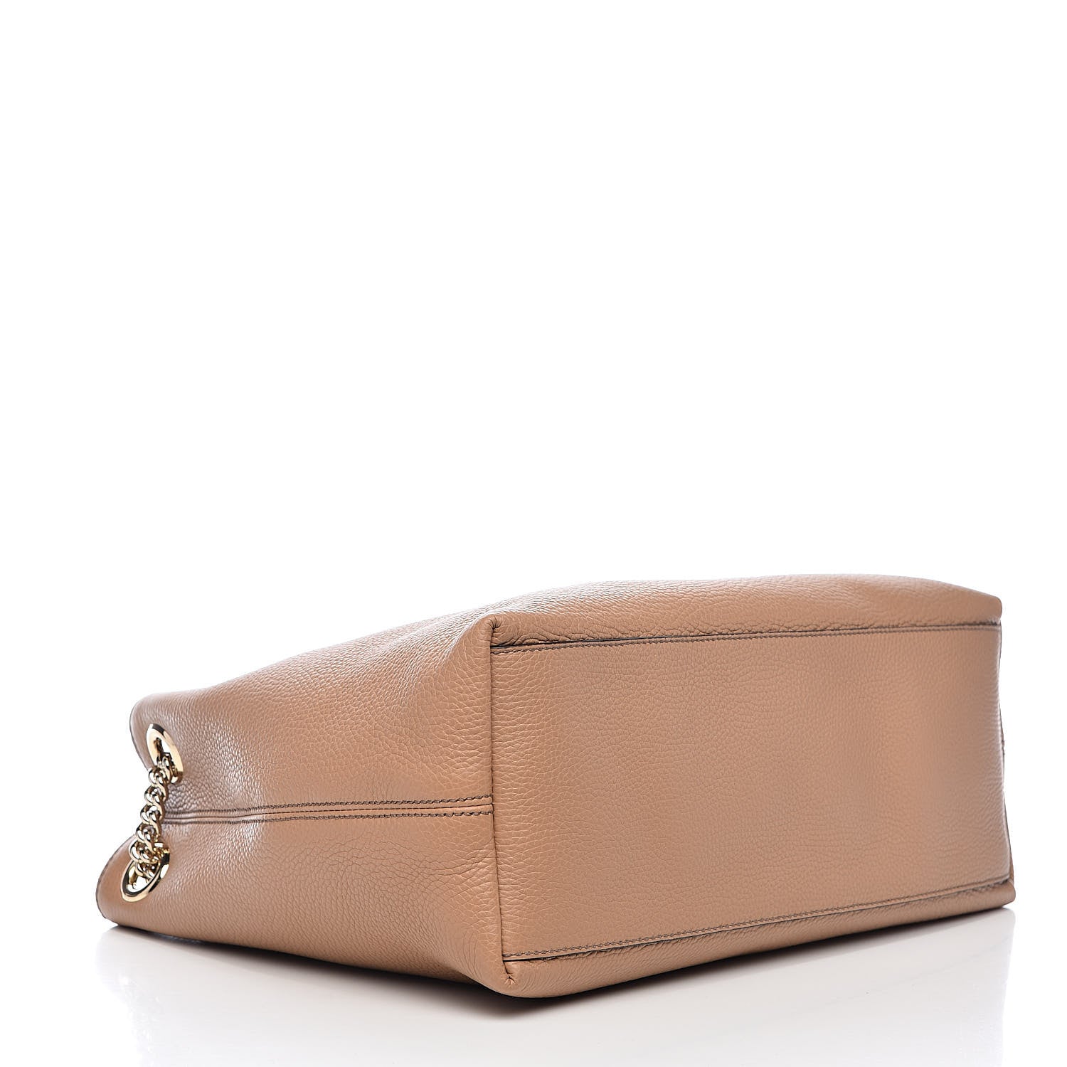 Gucci Pebbled Calfskin Medium Soho Chain Shoulder Bag Rose Beige 4 of 10