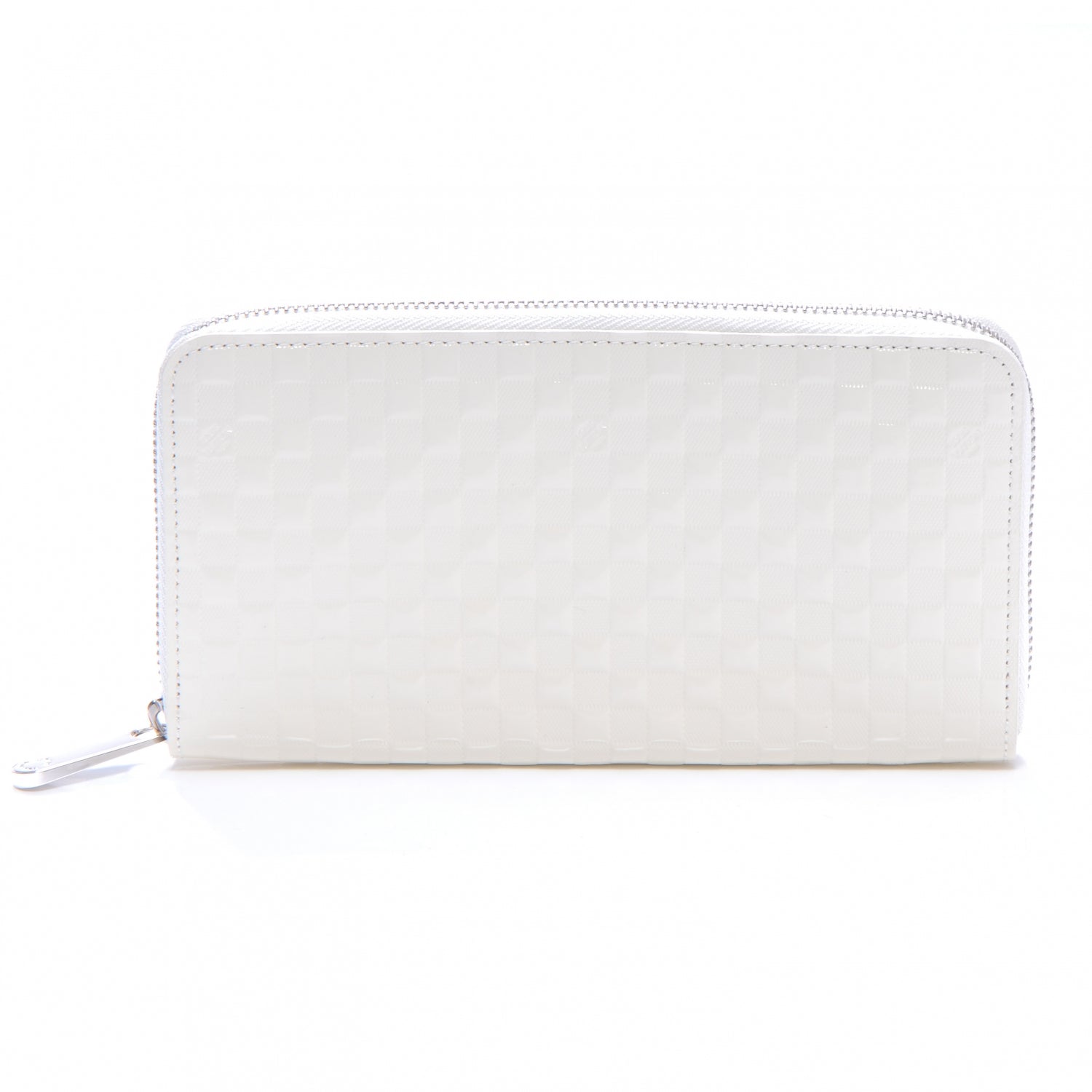 Louis Vuitton Shiny Calfskin Damier Facette Zippy Wallet Creme 3 of 8