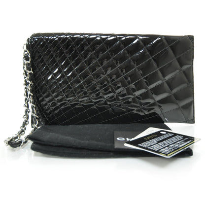 Chanel Patent Geometric Quilted Kaleidoscope Clutch Black 2 of 7