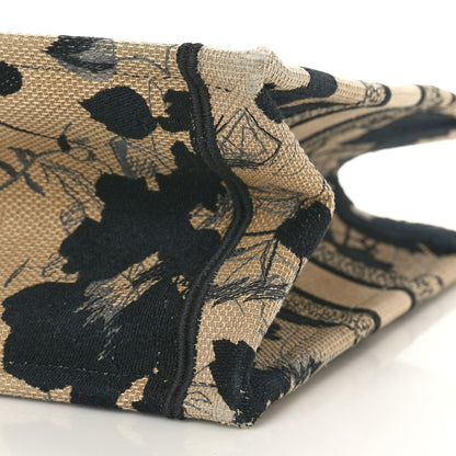 Christian Dior Canvas Embroidered Medium Fleurs Mystiques Book Tote Black Beige 10 of 11