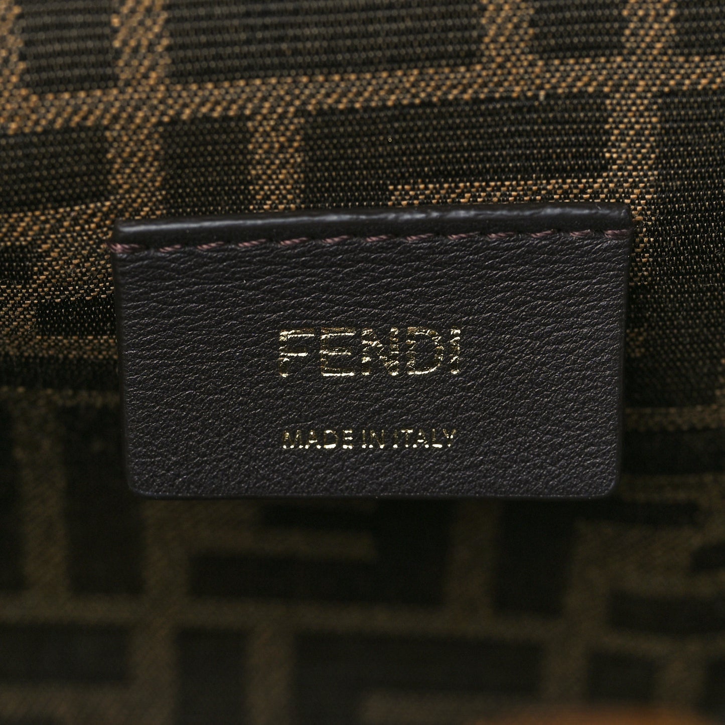 Shiny Nappa Small Fendi First Caramello