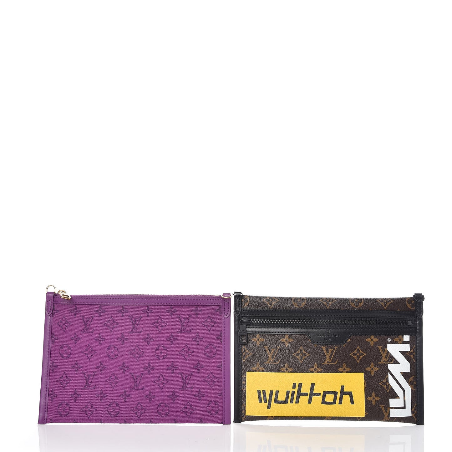 Monogram Double Flat Messenger Marron