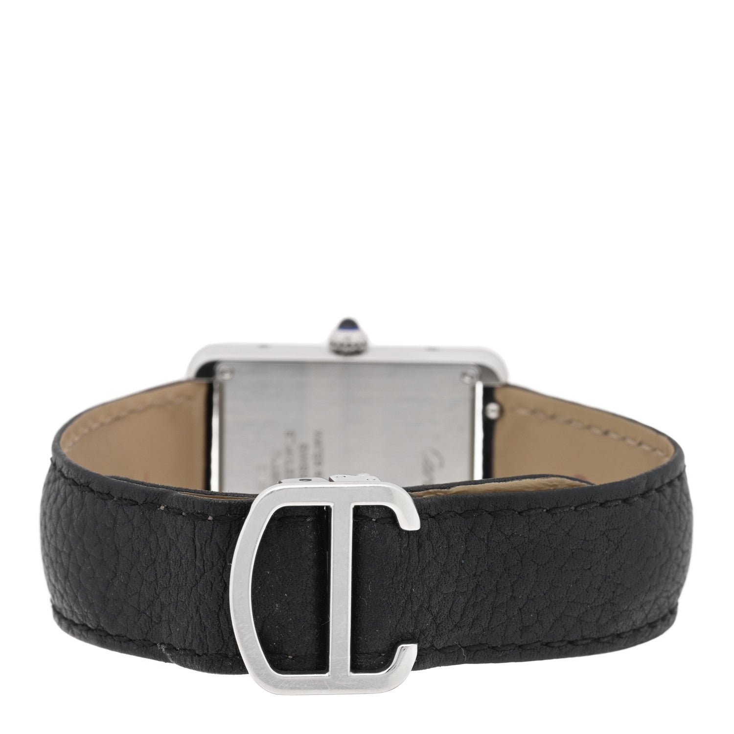 Cartier Stainless Steel Calfskin 27mm Tank Solo Quartz Watch 3 of 5