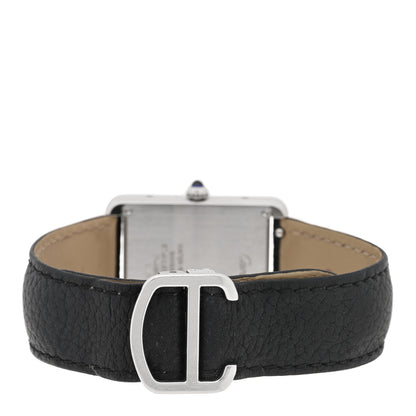 Cartier Stainless Steel Calfskin 27mm Tank Solo Quartz Watch 3 of 5