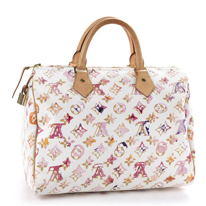 Louis Vuitton Watercolor Aquarelle Speedy 30 White 4 of 19