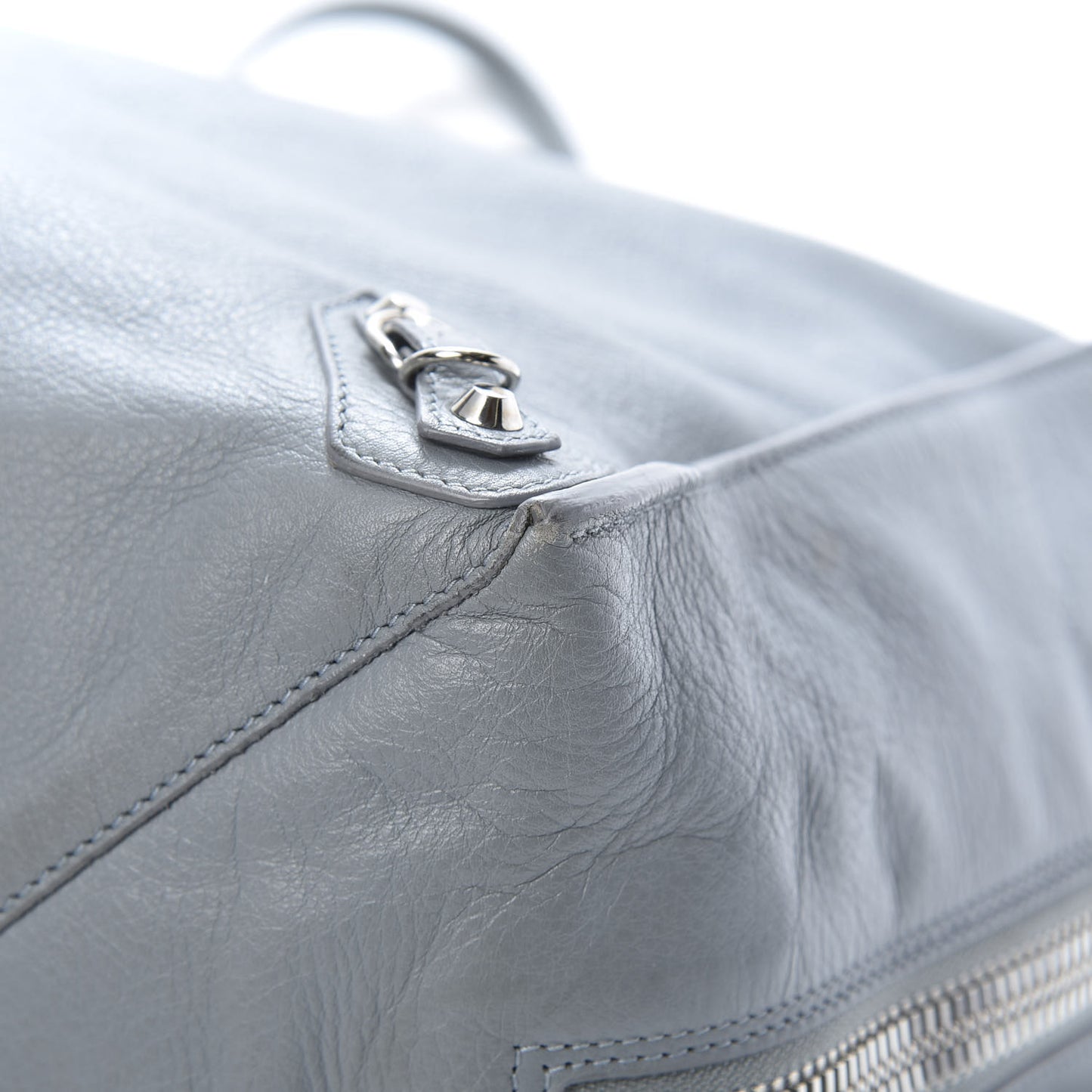 Veau Papier A4 Zip Around Tote Grey