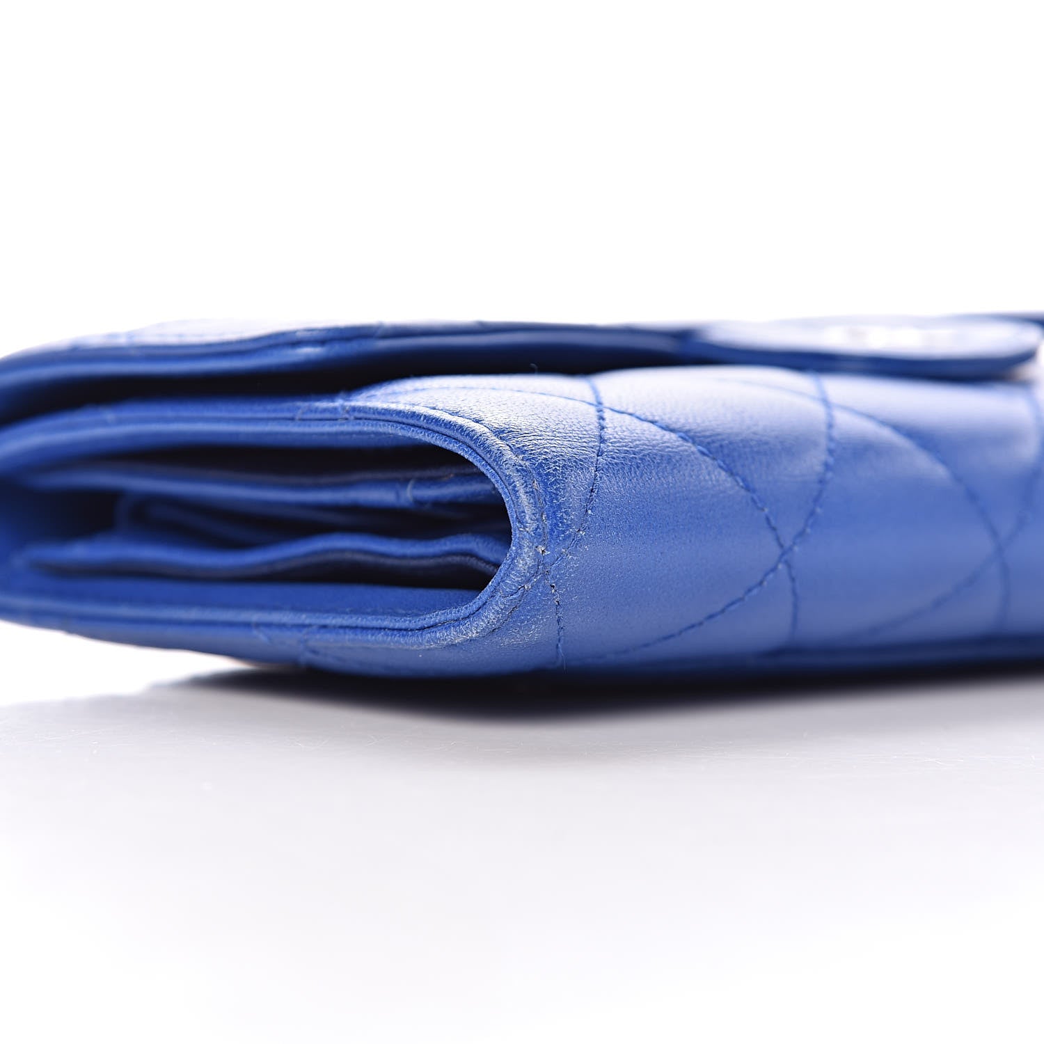 Chanel Lambskin Quilted Large Flap Wallet Blue 12 of 13