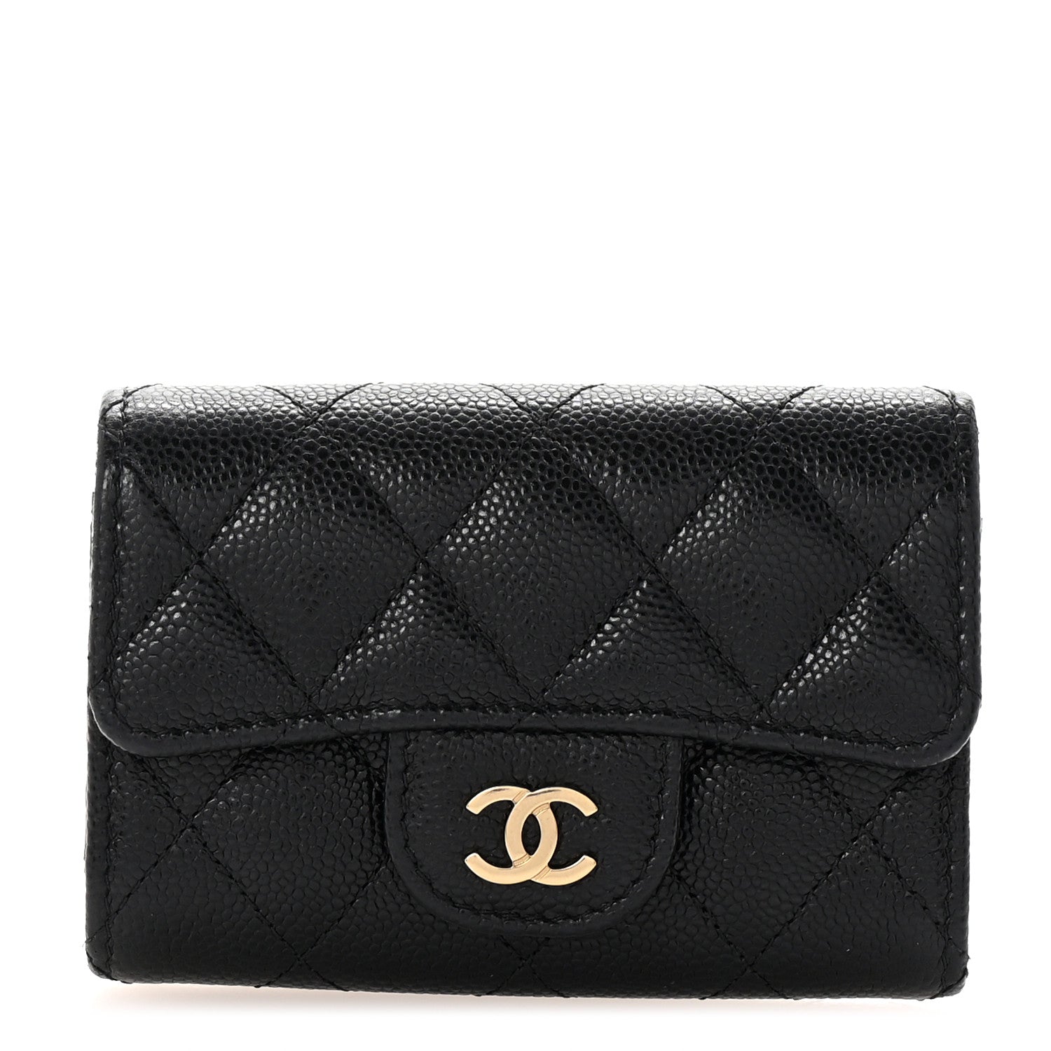 Chanel Caviar Quilted Classic 4 Key Holder Wallet Black 1 of 8