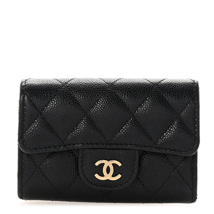 Chanel Caviar Quilted Classic 4 Key Holder Wallet Black 1 of 8