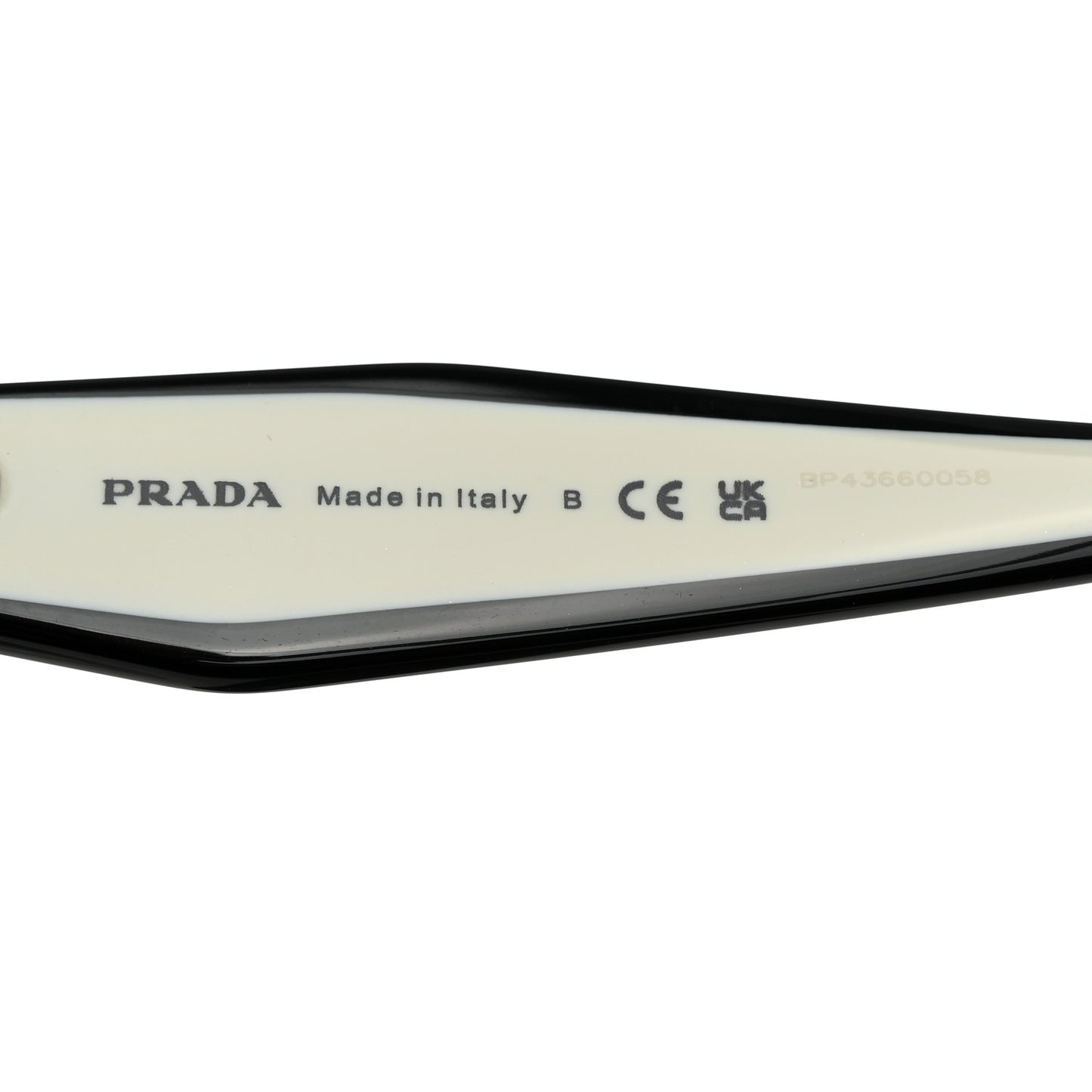 Acetate Sunglasses SPR 15W Black White