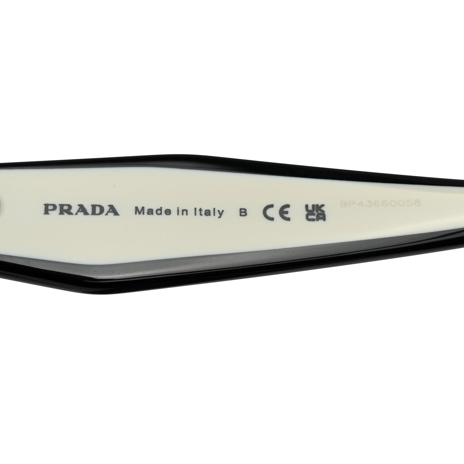 Prada Acetate Sunglasses SPR 15W Black White 6 of 8